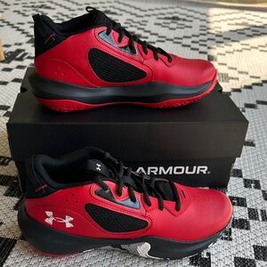 Under Armour Red and Black Performance Sneakers
